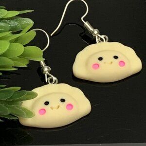 Pierogi Earring, Dumpling Earring, Funny Food Earring, Gift Idea, Silly Food